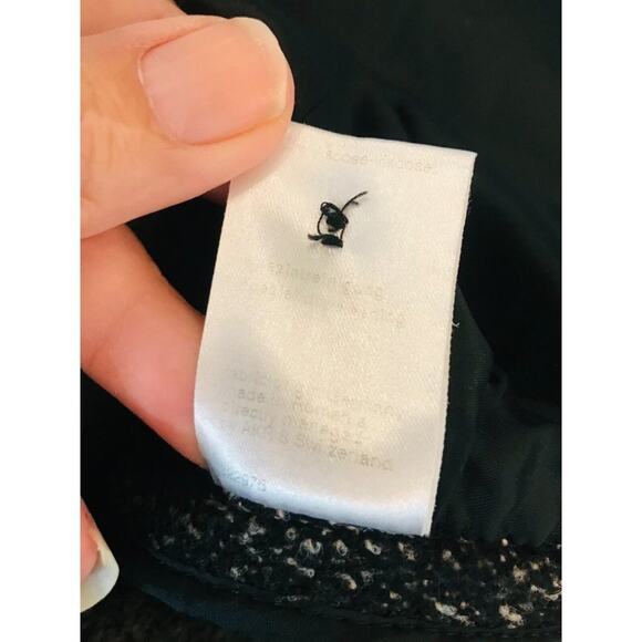 AKRIS Punto Blazer Jacket Wool Tweed Faux Leather Trim Knit Combo, 10 - Picture 10 of 12